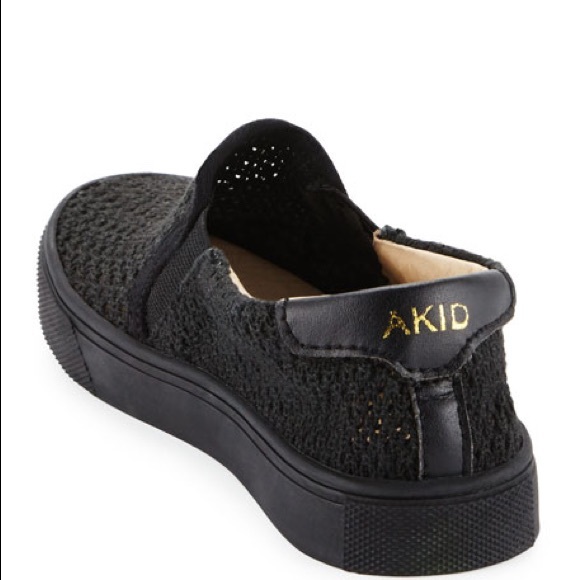 Akid Brand Liv Black Mesh Slip Ons Size Us 13 Eur 31 - Picture 2 of 6